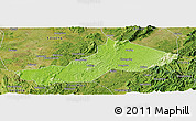 Physical Panoramic Map of Yongxing, satellite outside