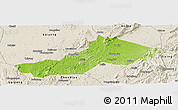 Physical Panoramic Map of Yongxing, shaded relief outside
