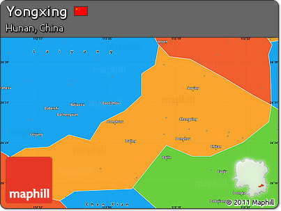 Political Simple Map of Yongxing