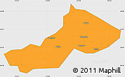 Political Simple Map of Yongxing, single color outside