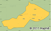 Savanna Style Simple Map of Yongxing, cropped outside