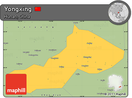 Savanna Style Simple Map of Yongxing