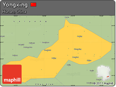 Savanna Style Simple Map of Yongxing