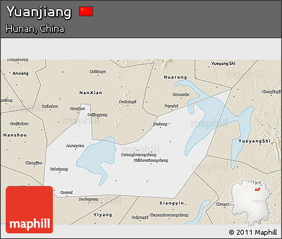 Classic Style 3D Map of Yuanjiang