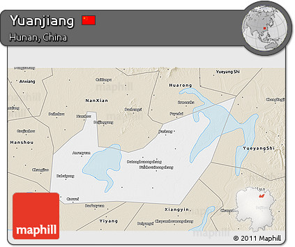 Classic Style 3D Map of Yuanjiang