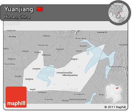 Gray 3D Map of Yuanjiang