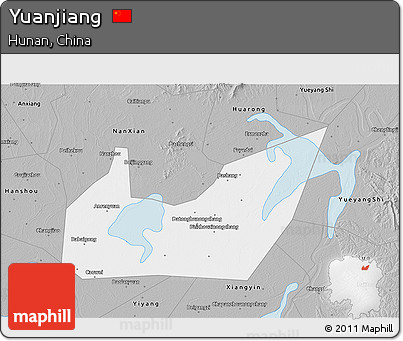 Gray 3D Map of Yuanjiang