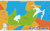 Physical 3D Map of Yuanjiang, political outside