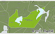 Physical 3D Map of Yuanjiang, semi-desaturated