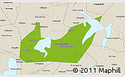 Physical 3D Map of Yuanjiang, shaded relief outside