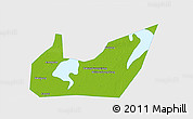 Physical 3D Map of Yuanjiang, single color outside