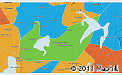 Political 3D Map of Yuanjiang