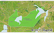 Political 3D Map of Yuanjiang, satellite outside