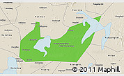 Political 3D Map of Yuanjiang, shaded relief outside