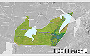 Satellite 3D Map of Yuanjiang, lighten, desaturated