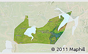 Satellite 3D Map of Yuanjiang, lighten