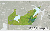 Satellite 3D Map of Yuanjiang, lighten, semi-desaturated