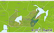 Satellite 3D Map of Yuanjiang, physical outside