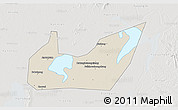 Shaded Relief 3D Map of Yuanjiang, lighten, semi-desaturated