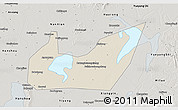 Shaded Relief 3D Map of Yuanjiang, semi-desaturated