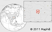 Blank Location Map of Yuanjiang, highlighted country