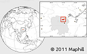 Blank Location Map of Yuanjiang, highlighted parent region