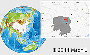Physical Location Map of Yuanjiang, highlighted country, highlighted parent region