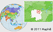 Political Location Map of Yuanjiang, highlighted parent region