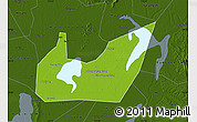 Physical Map of Yuanjiang, darken