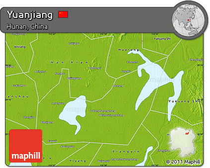 Physical Map of Yuanjiang