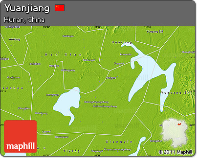 Physical Map of Yuanjiang