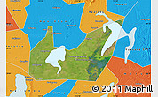 Satellite Map of Yuanjiang, political outside