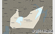 Shaded Relief Map of Yuanjiang, darken
