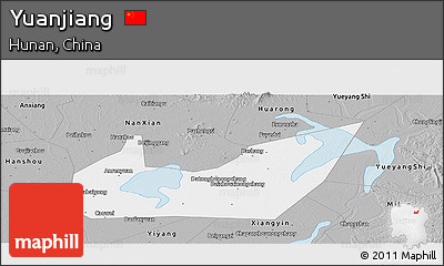 Gray Panoramic Map of Yuanjiang