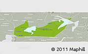 Physical Panoramic Map of Yuanjiang, lighten, semi-desaturated