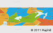 Physical Panoramic Map of Yuanjiang, political outside