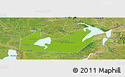 Physical Panoramic Map of Yuanjiang, satellite outside