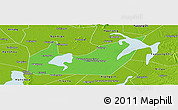 Political Panoramic Map of Yuanjiang, physical outside