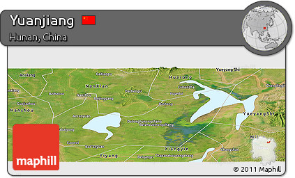 Satellite Panoramic Map of Yuanjiang