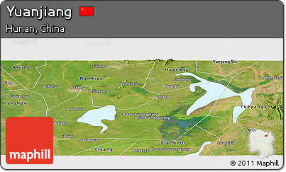 Satellite Panoramic Map of Yuanjiang