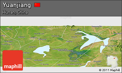 Satellite Panoramic Map of Yuanjiang