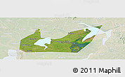 Satellite Panoramic Map of Yuanjiang, lighten