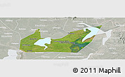 Satellite Panoramic Map of Yuanjiang, lighten, semi-desaturated
