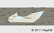 Shaded Relief Panoramic Map of Yuanjiang, darken