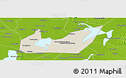 Shaded Relief Panoramic Map of Yuanjiang, physical outside