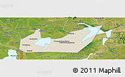 Shaded Relief Panoramic Map of Yuanjiang, satellite outside
