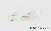 Shaded Relief Panoramic Map of Yuanjiang, single color outside