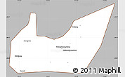 Gray Simple Map of Yuanjiang, cropped outside