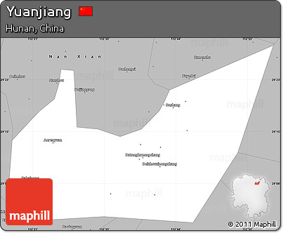 Gray Simple Map of Yuanjiang