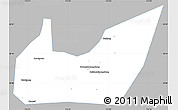 Gray Simple Map of Yuanjiang, single color outside